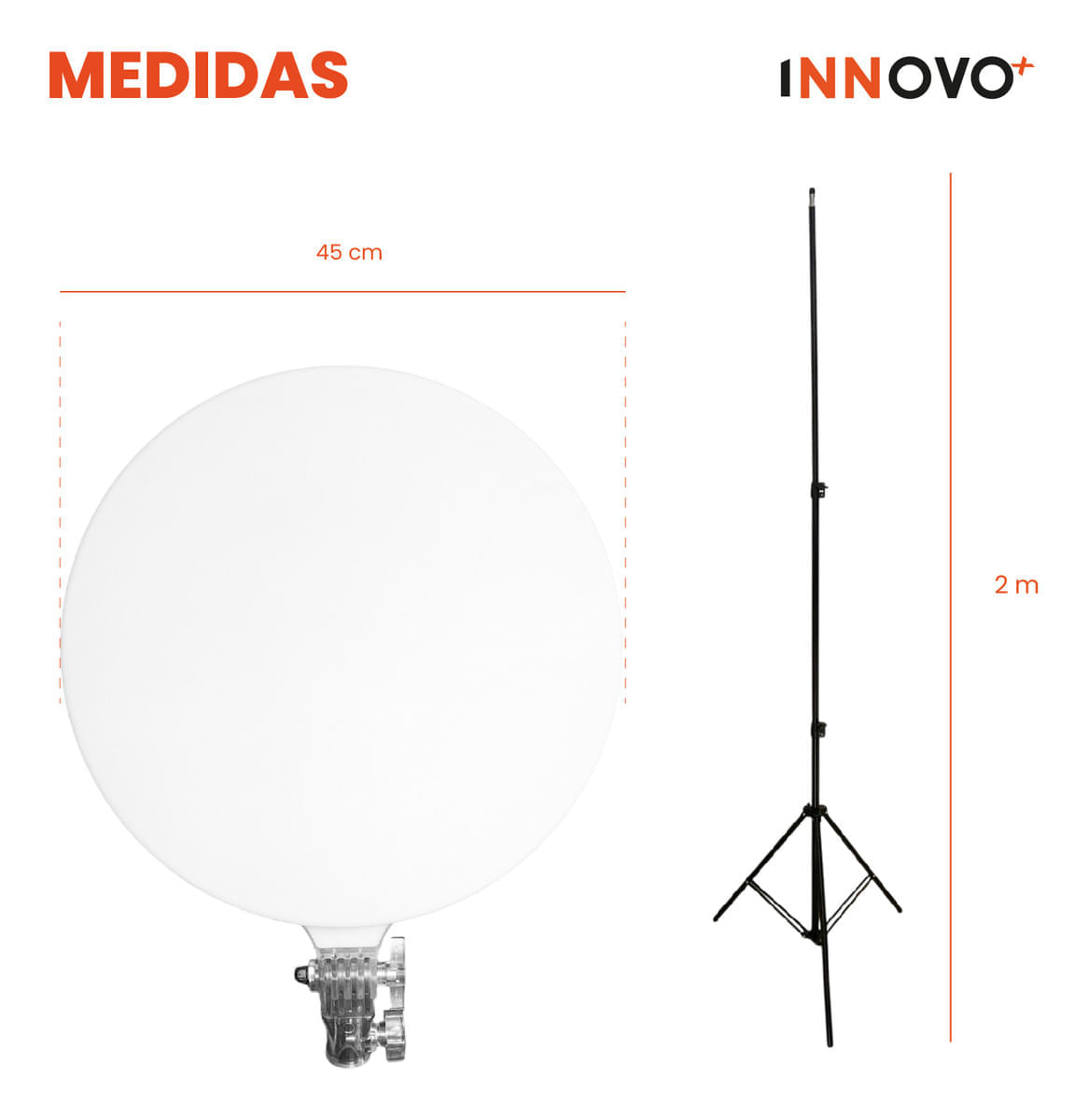 Panel De Iluminación Profesional Multicolor Ajustable Rgb 3000w Con Trípode 2m Innovo Led img #5