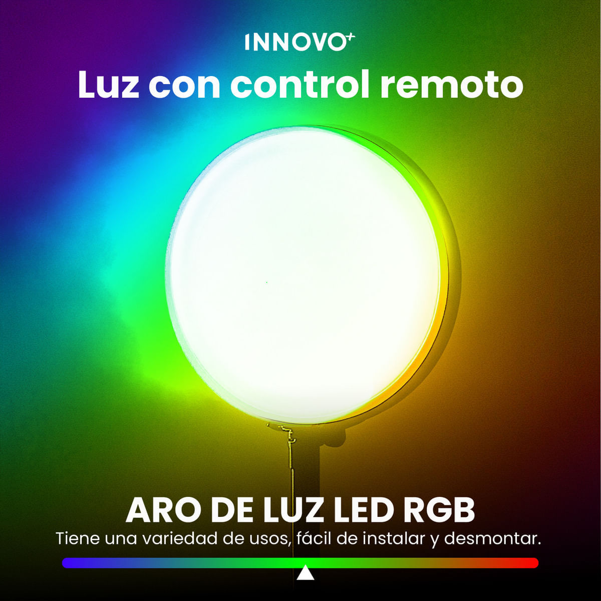 Panel De Iluminación Profesional Multicolor Ajustable Rgb 3000w Con Trípode 2m Innovo Led img #7