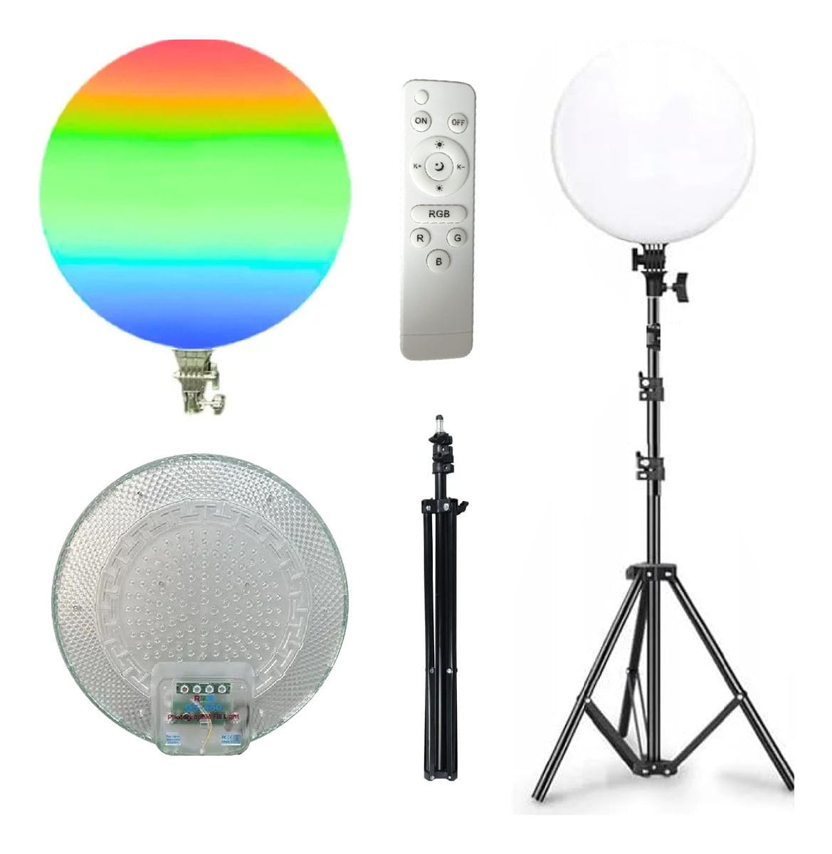 Panel De Iluminación Profesional Multicolor Ajustable Rgb 3000w Con Trípode 2m Innovo Led img #1