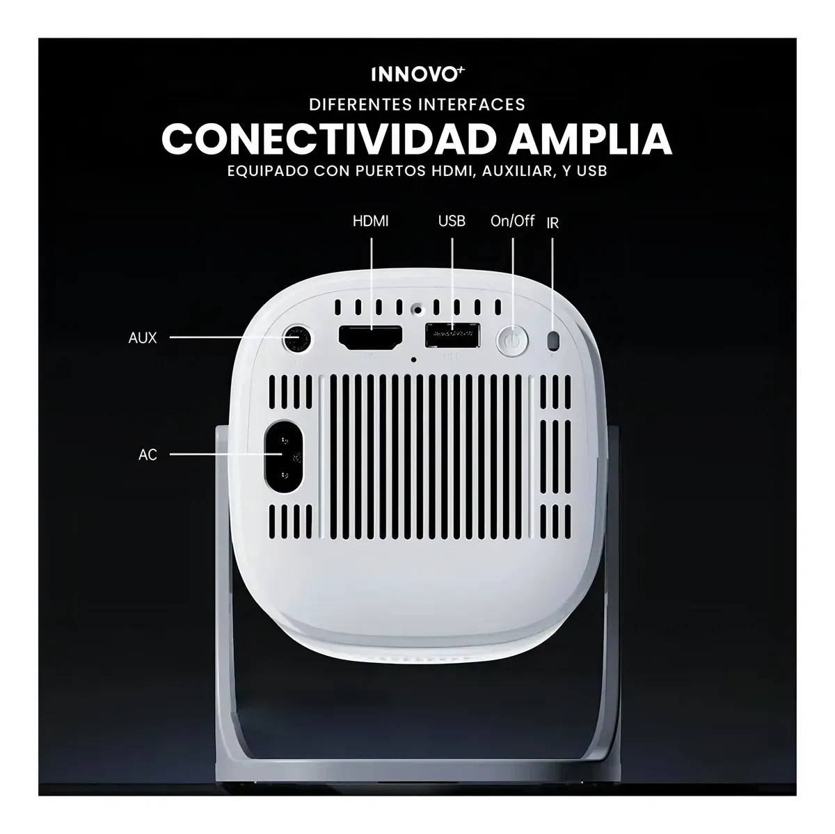Proyector Smart P 30 Max Pro 4k Android 11 Wifi 5g + 2 Controles + Base Ajustable Proyección 200 Pulgadas img #4