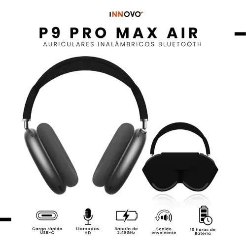 Diadema Audifonos Deportivos Cómodos Max Sound Gama Media Bluetooth Negro Con Estuche img #4