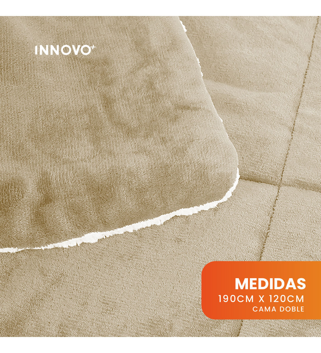 Cubrelecho Plumón Térmico Doble Funda Almohadas Cama Doble Inn Home Beige Cream img #4