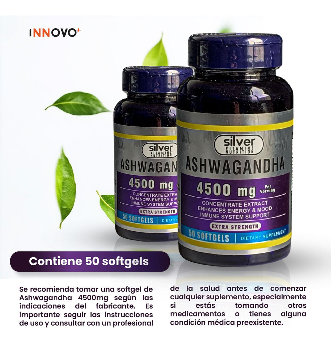 Ashwagandha Sin Estrés 4500 Mg img #3