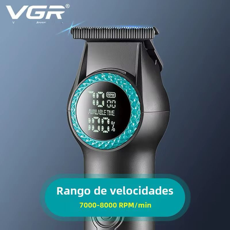 Máquina Trimmer Profesional V-990 Pro Luz Led Turbo 8000rpm Inalambrica img #3