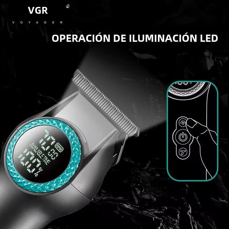 Máquina Trimmer Profesional V-990 Pro Luz Led Turbo 8000rpm Inalambrica img #2