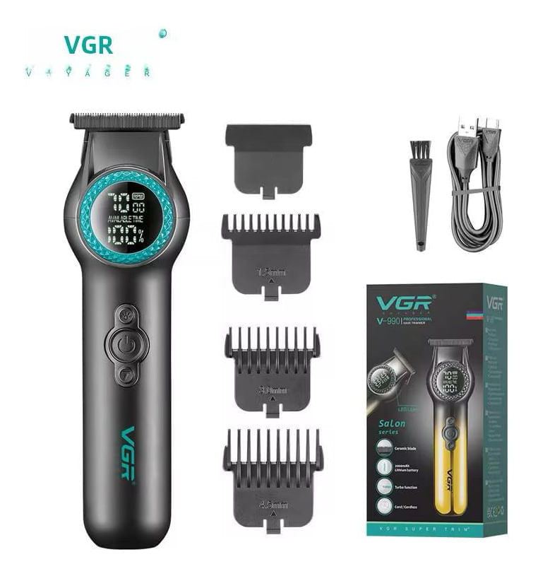 Máquina Trimmer Profesional V-990 Pro Luz Led Turbo 8000rpm Inalambrica img #1
