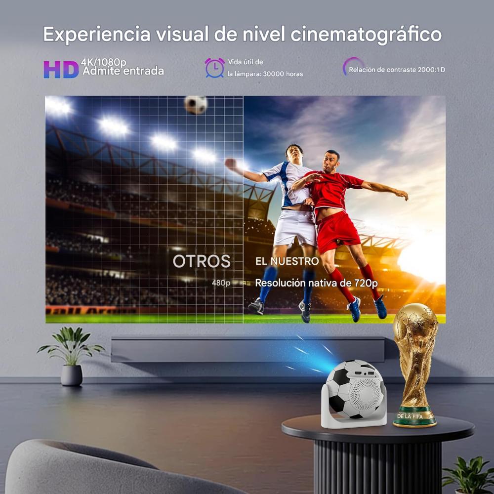 Mini Proyector Android 4K Enfoque Automatico 200 Ansi Jy360 img #2