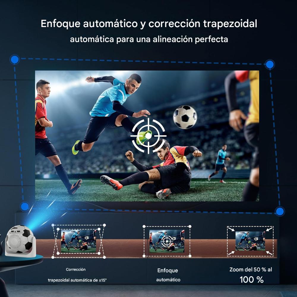 Mini Proyector Android 4K Enfoque Automatico 200 Ansi Jy360 img #3