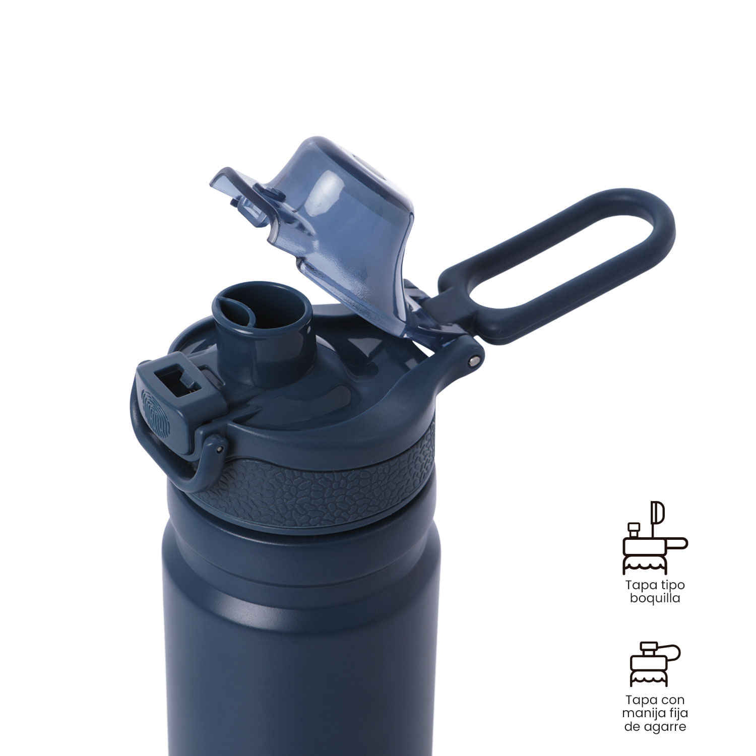 Termo para agua con tapa intercambiable Flux 750 Ml Azul img #4