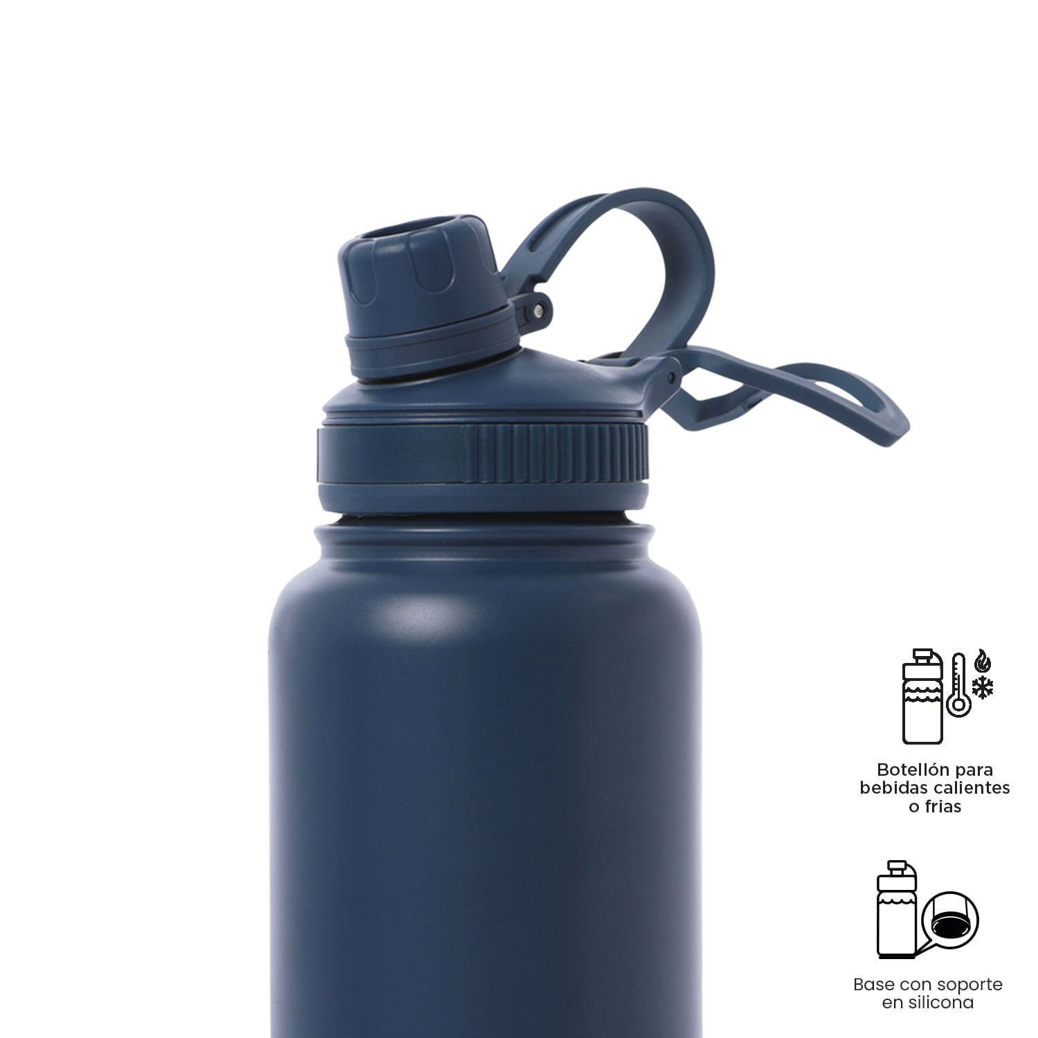 Termo para agua con tapa intercambiable Flux 1000 Ml Azul img #5