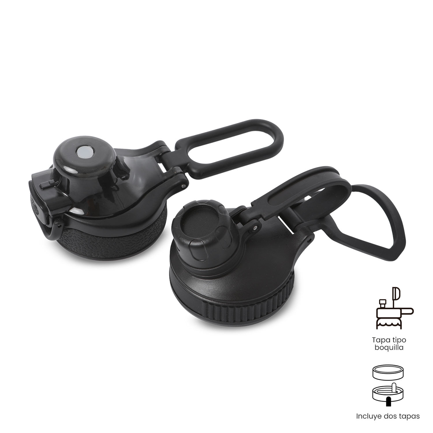 Termo para agua con Tapa Intercambiable Flux 1000 ml Negro img #3