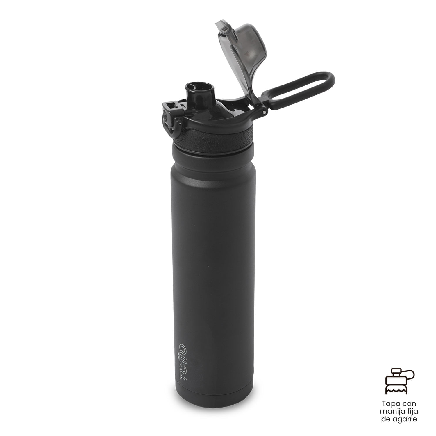 Termo para agua con Tapa Intercambiable Flux 750 ml Negro img #4
