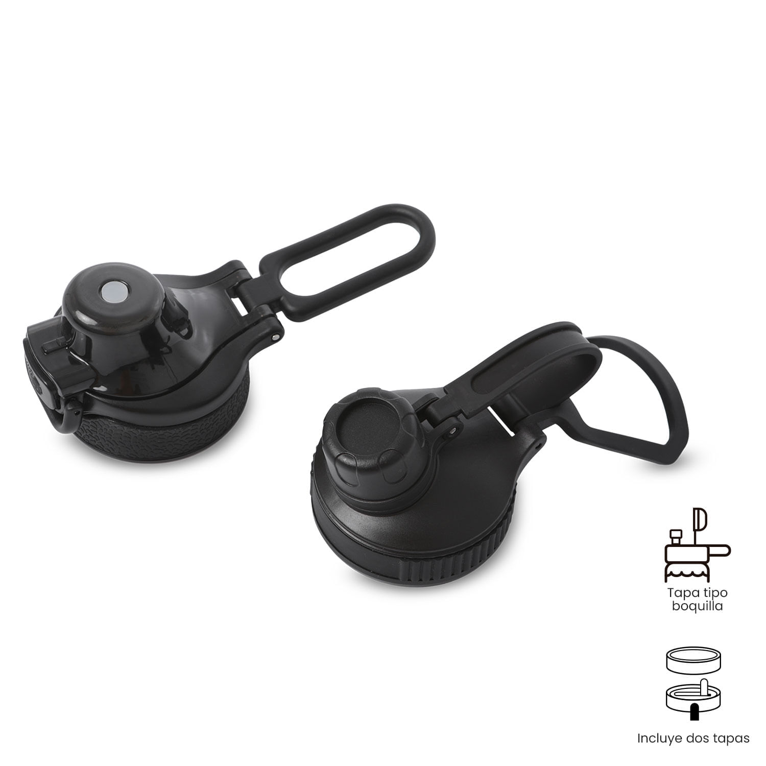 Termo para agua con Tapa Intercambiable Flux 750 ml Negro img #3
