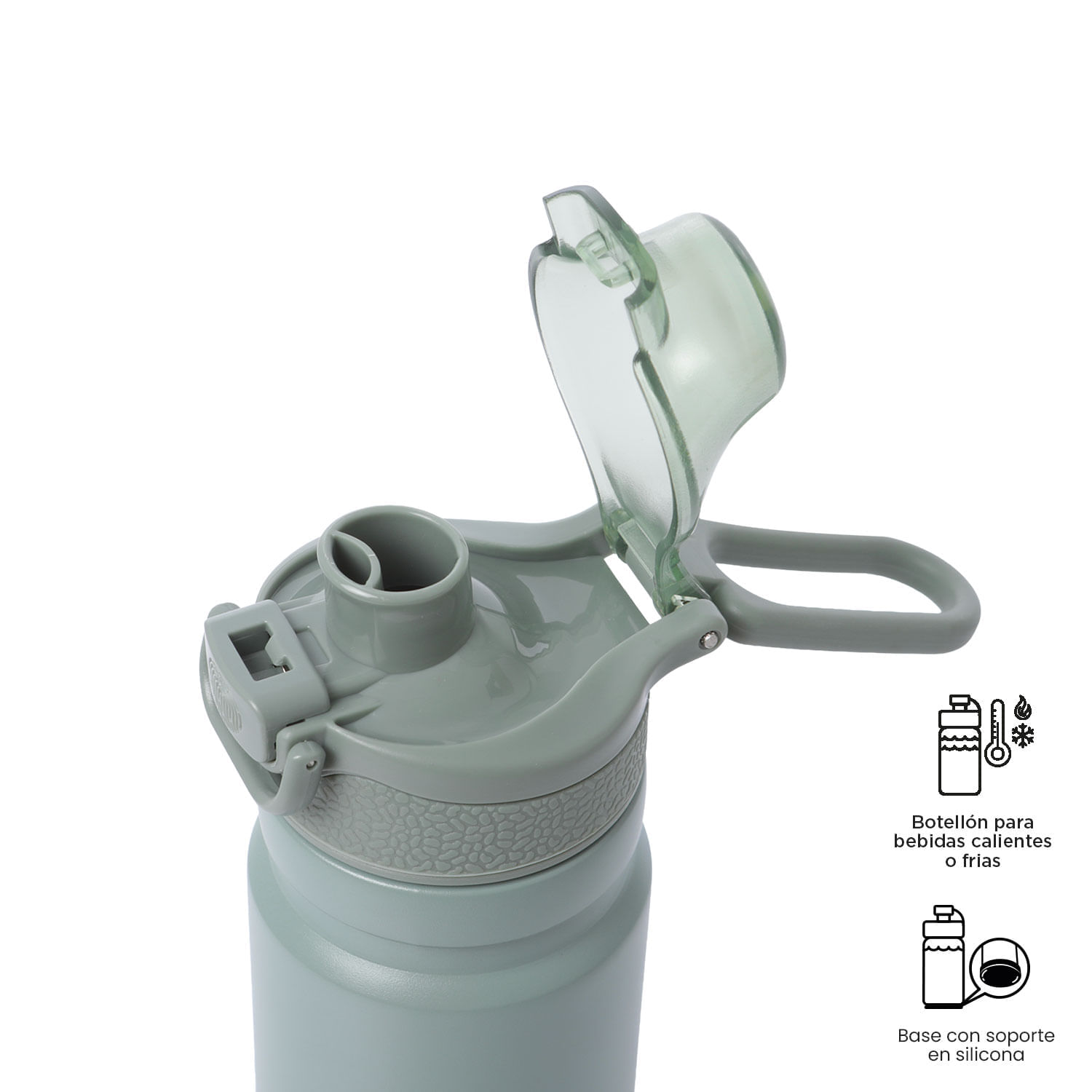 Termo para agua con Tapa Intercambiable Flux 750 ml Verde img #5