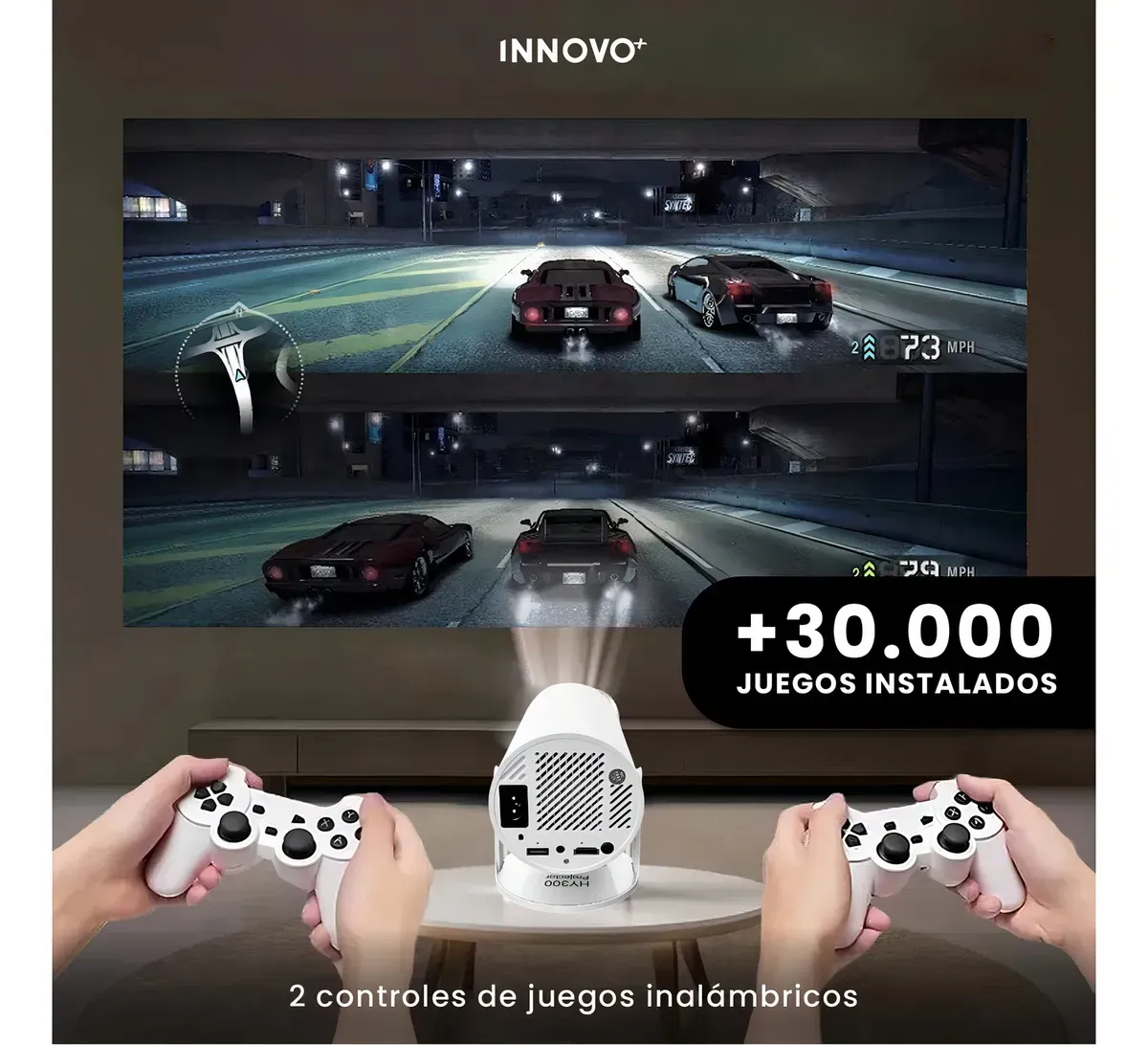 Proyector Yh Android 4k 200 Pulgadas Smart Tv + 2 Controles Gaming img #3