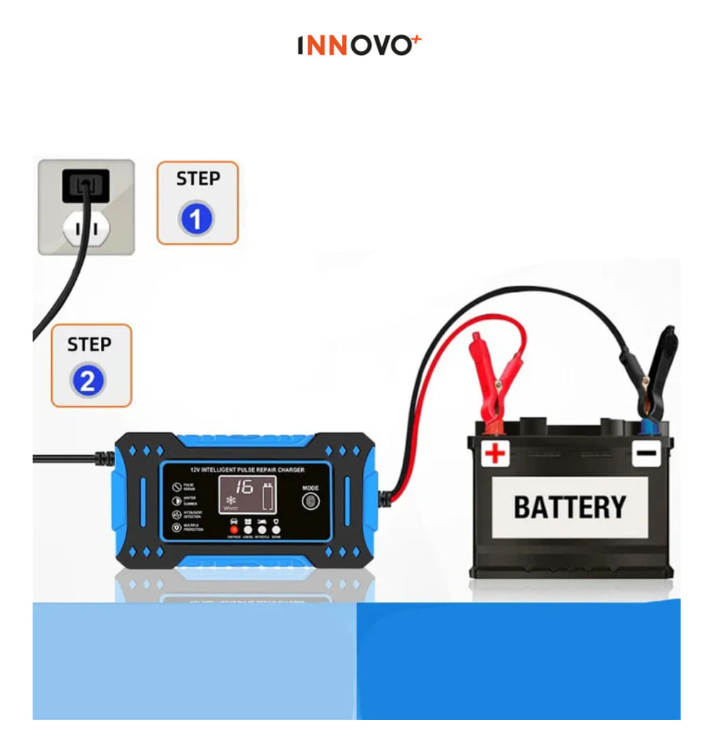 Cargador Iniciador De Batería Inteligente Para Carros Motos Automóviles 12v Innovo Tools img #4