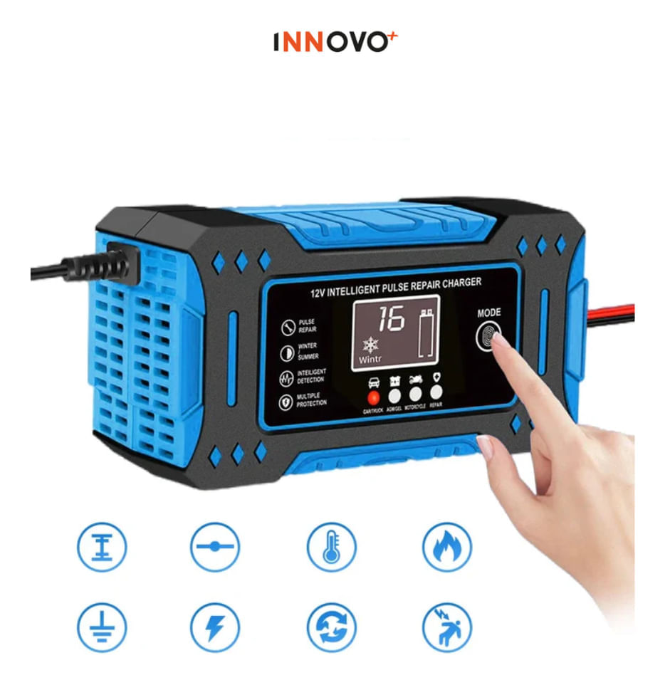 Cargador Iniciador De Batería Inteligente Para Carros Motos Automóviles 12v Innovo Tools img #1