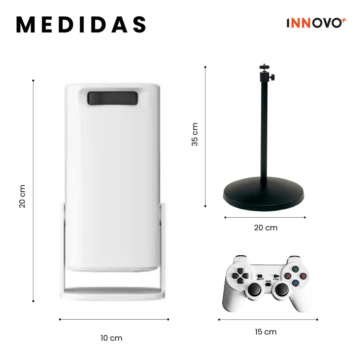 Proyector Smart S40 Max 4k Android 11 Wifi 5g + 2 Controles + Base Metálica +30.000 Juegos Y Apps img #3