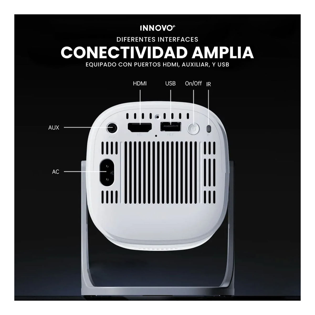 Proyector Smart S40 Max 4k Android 11 Wifi 5g + 2 Controles + Base Metálica +30.000 Juegos Y Apps img #5