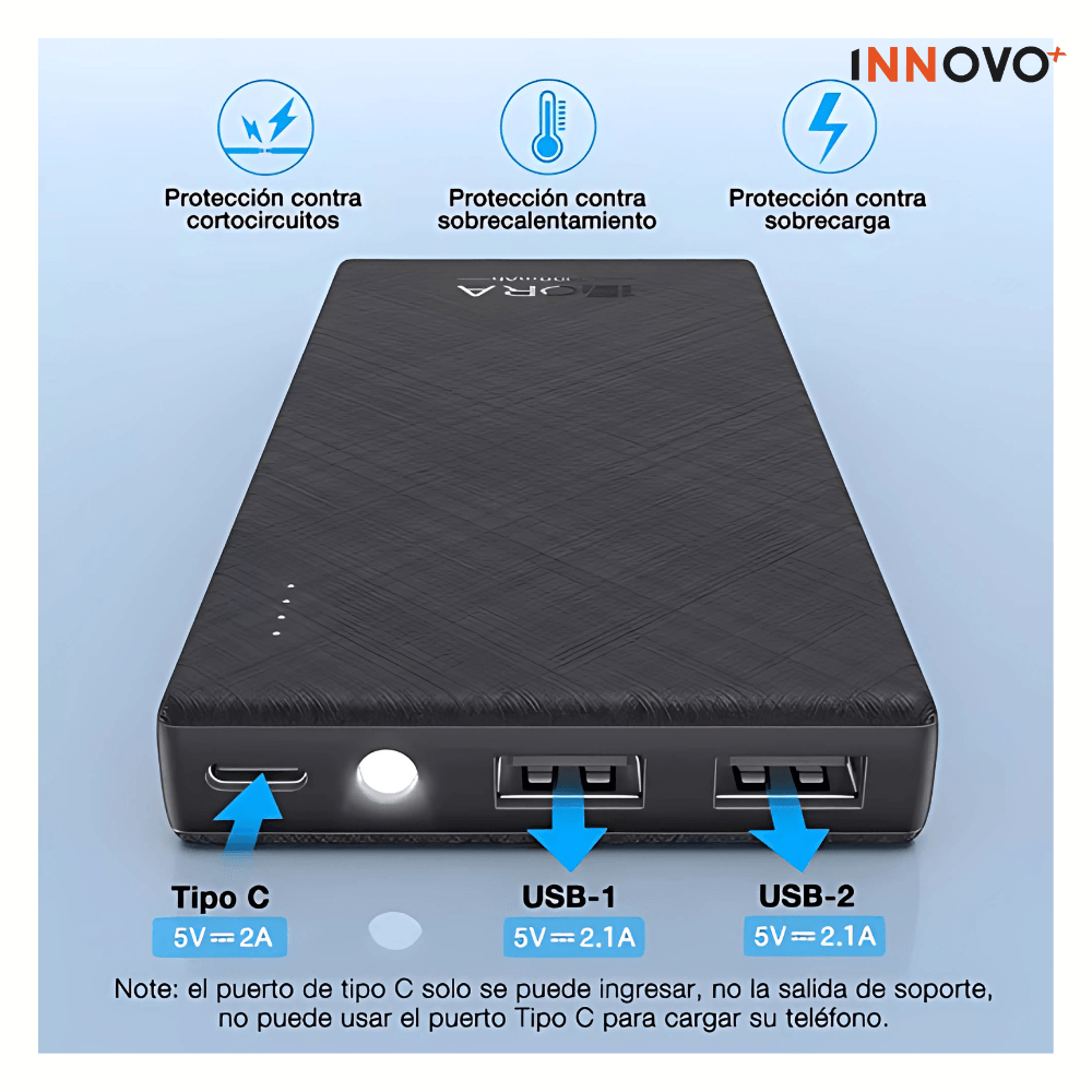 Power Bank Batería Portátil 10000mah + Soporte De Celular Tablet Giratoria img #5