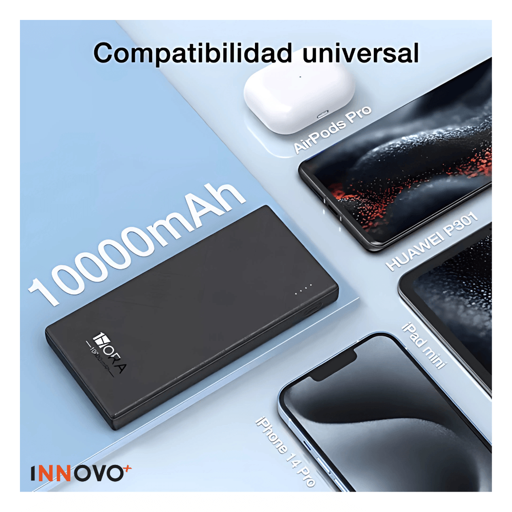 Power Bank Batería Portátil 10000mah + Soporte De Celular Tablet Giratoria img #4