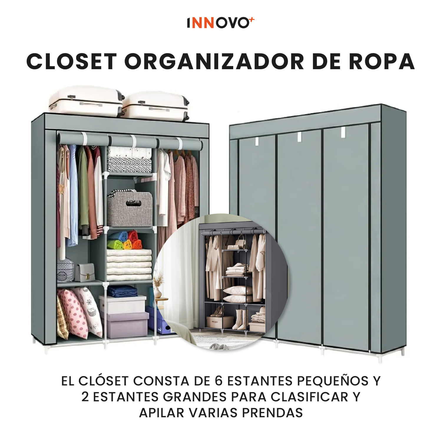Clóset Armable 3 Cuerpos con Zapatero 9 Niveles img #3