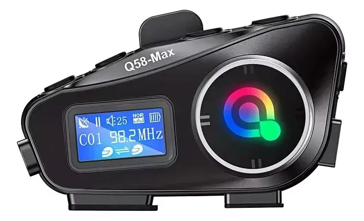 Intercomunicador Para Casco Motociclista Q58 Max Digital Inn Bike Ip65 img #1