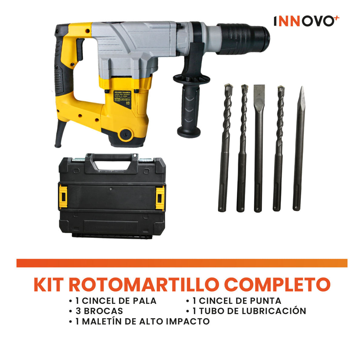 Rotomartillo Profesional Trabajo Pesado Estuche 1050w Accesorios img #5