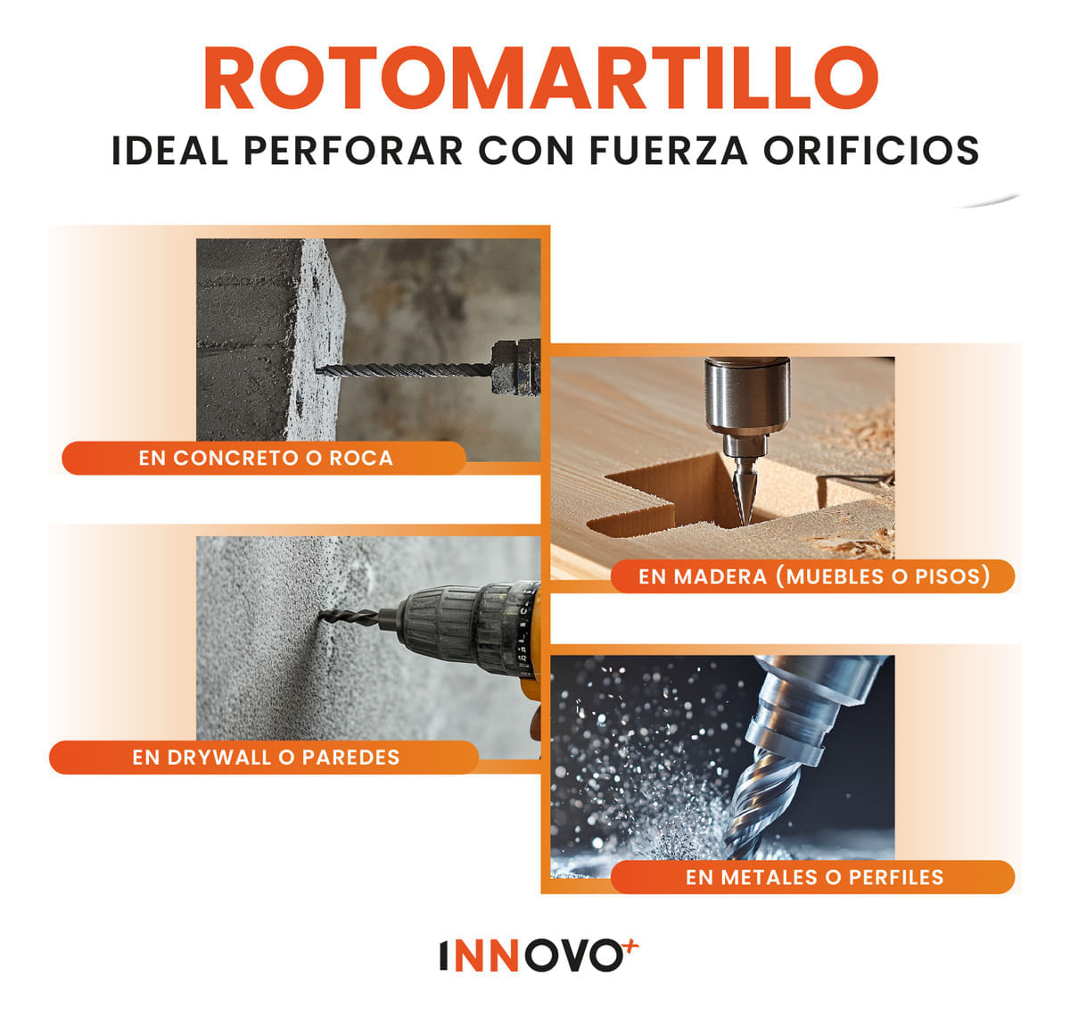 Rotomartillo Profesional Trabajo Pesado Estuche 1050w Accesorios img #6