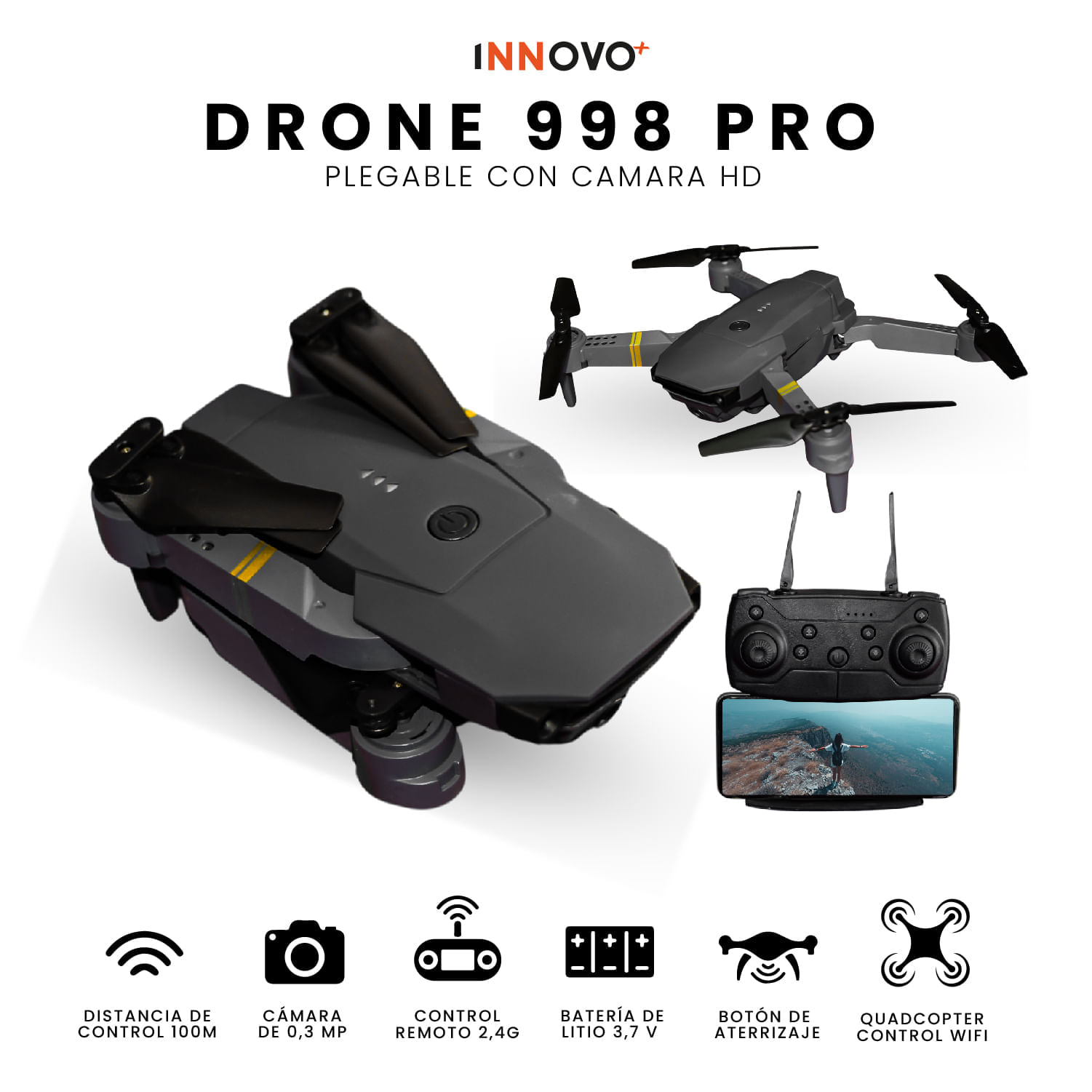 Drone Juguete Para Principiantes Aprendizaje Con Cámara Acrobacias img #4