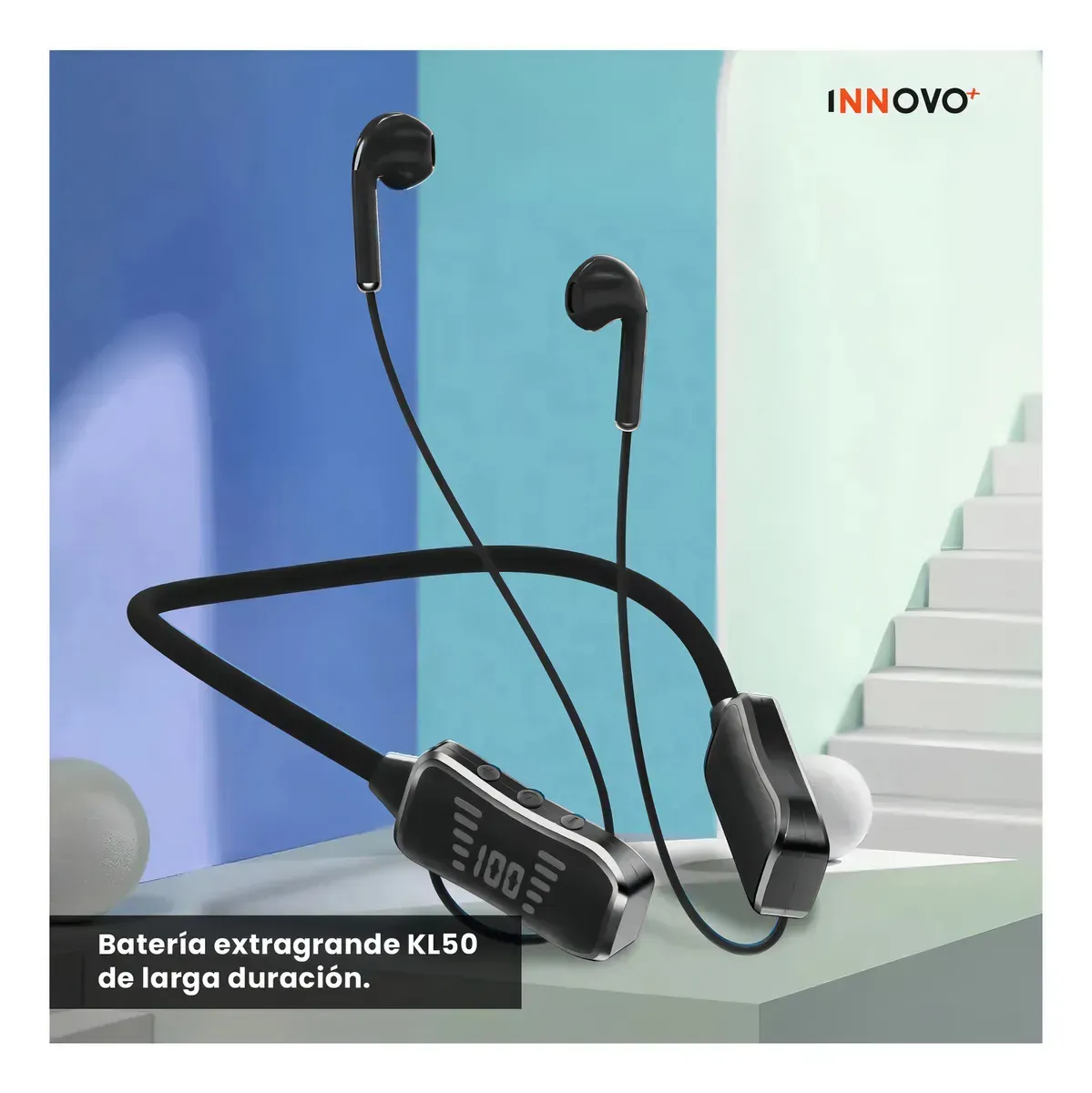 Audífonos Bluetooth Deportivos Kl50 Con Pantalla Led Batería De Larga Duración Micrófono img #4