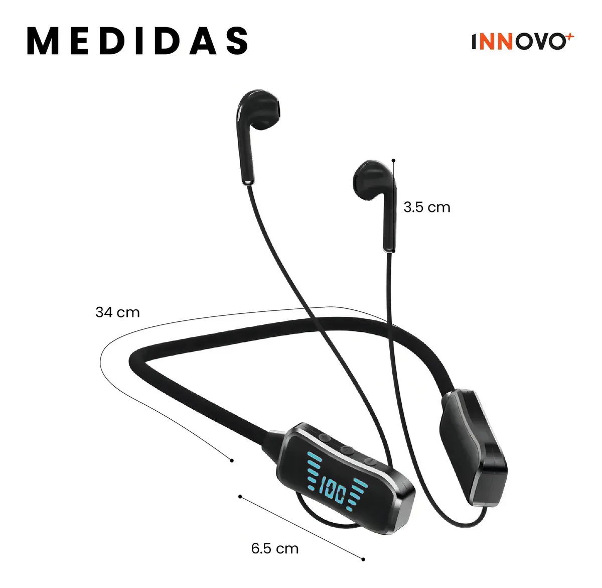 Audífonos Bluetooth Deportivos Kl50 Con Pantalla Led Batería De Larga Duración Micrófono img #2