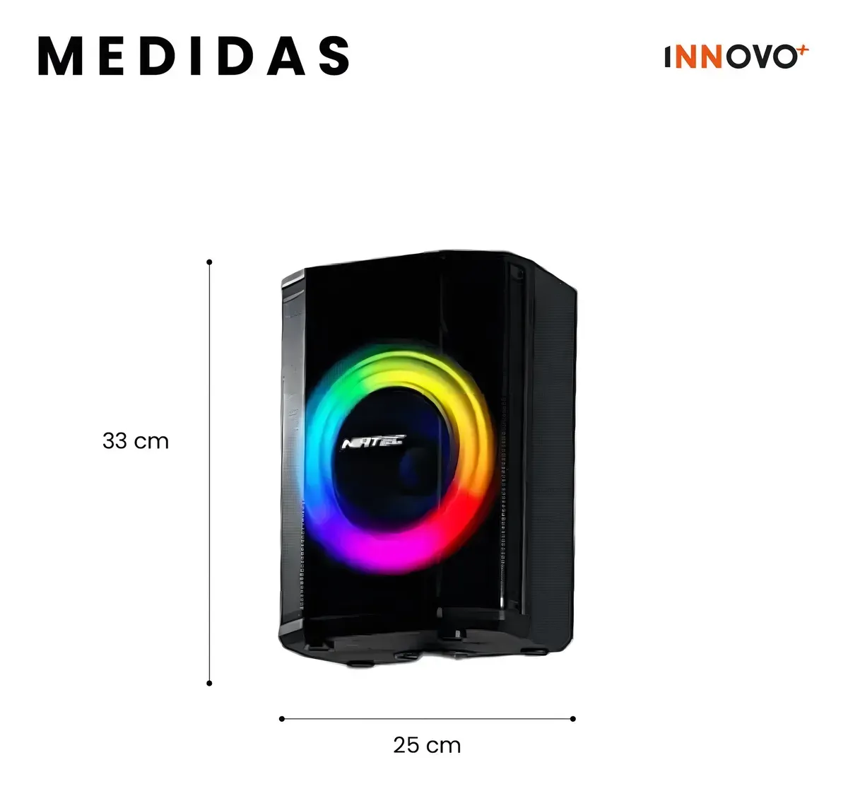 Parlante Bluetooth Portátil Recargable 30w Niatec 8 RGB Tws Micrófono Control Remoto img #2