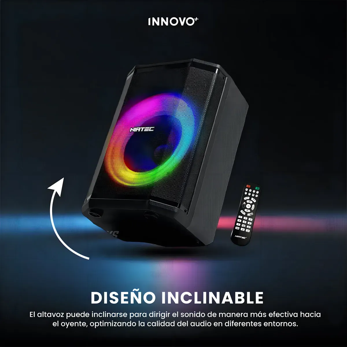 Parlante Bluetooth Portátil Recargable 30w Niatec 8 RGB Tws Micrófono Control Remoto img #7