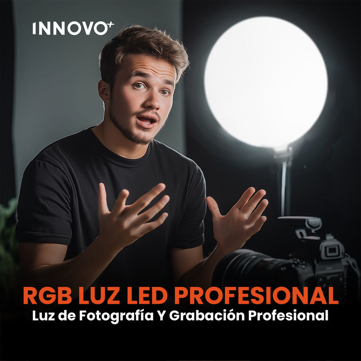 Panel Iluminación Profesional Creación De Contenido Multicolor Ajustable Rgb Trípode img #2