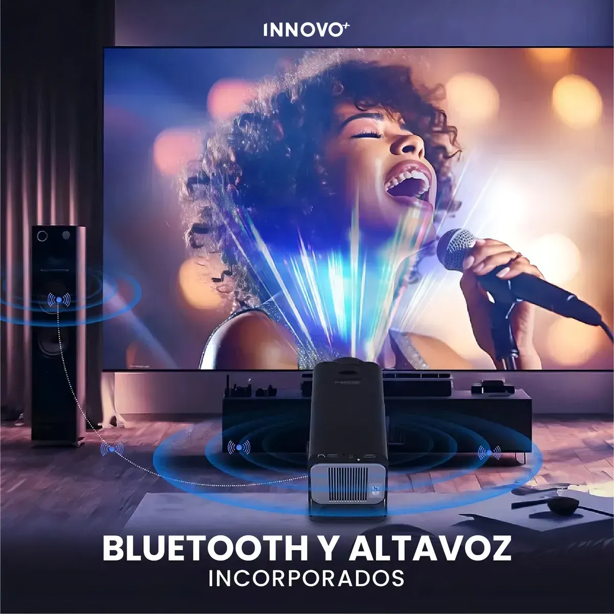 Proyector Hy320 Mini Pro Smart Hasta 200 P 4k Android 11 Wifi 5g Bluetooth Soporte Incluido Magic Cubic img #5