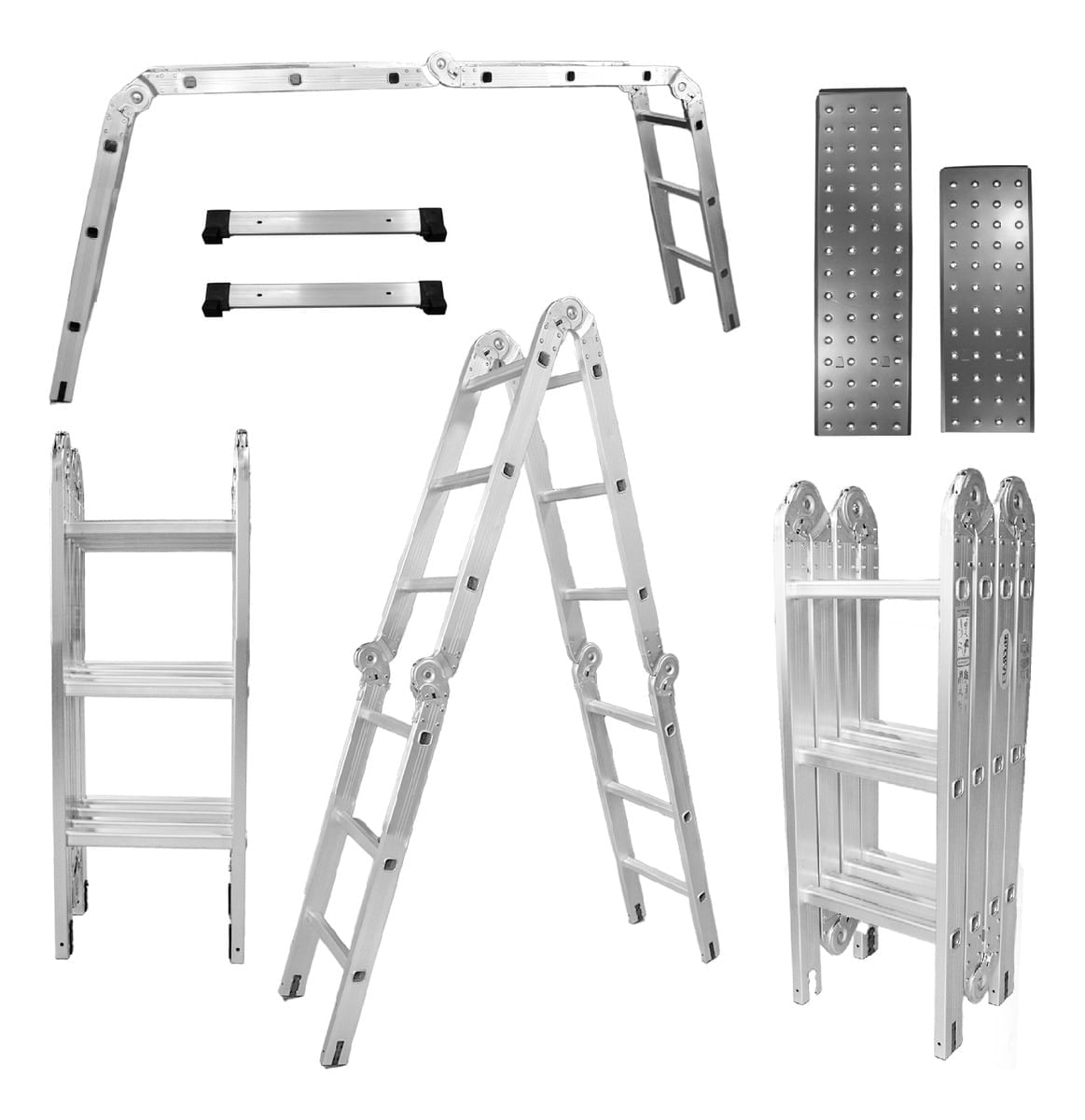 Escalera Todo En 1 Multifunción 12 Pasos Ajustable Innovo Resiste 150 Kilos img #1