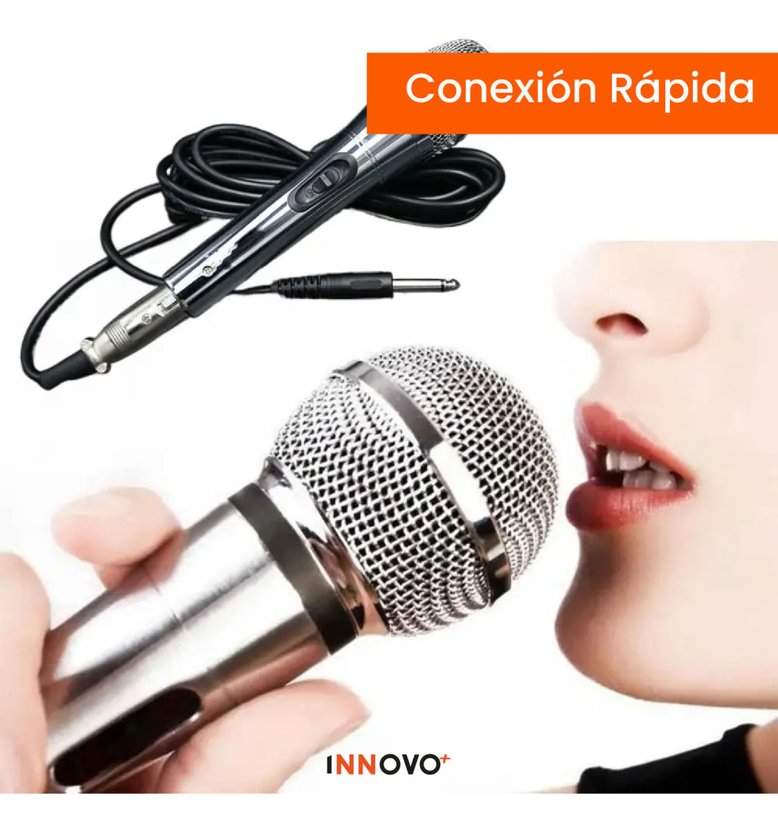 Micrófono Karaoke Profesional Metálico De Cable img #3