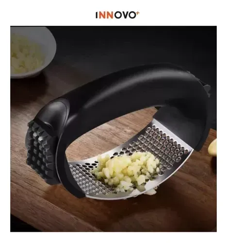 Triturador Machacador Pica Ajo 2 En 1 Garlic Press Innovo Acero Inoxidable img #3