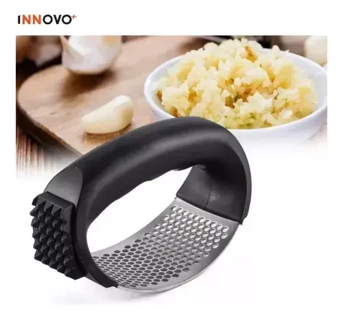 Triturador Machacador Pica Ajo 2 En 1 Garlic Press Innovo Acero Inoxidable img #1