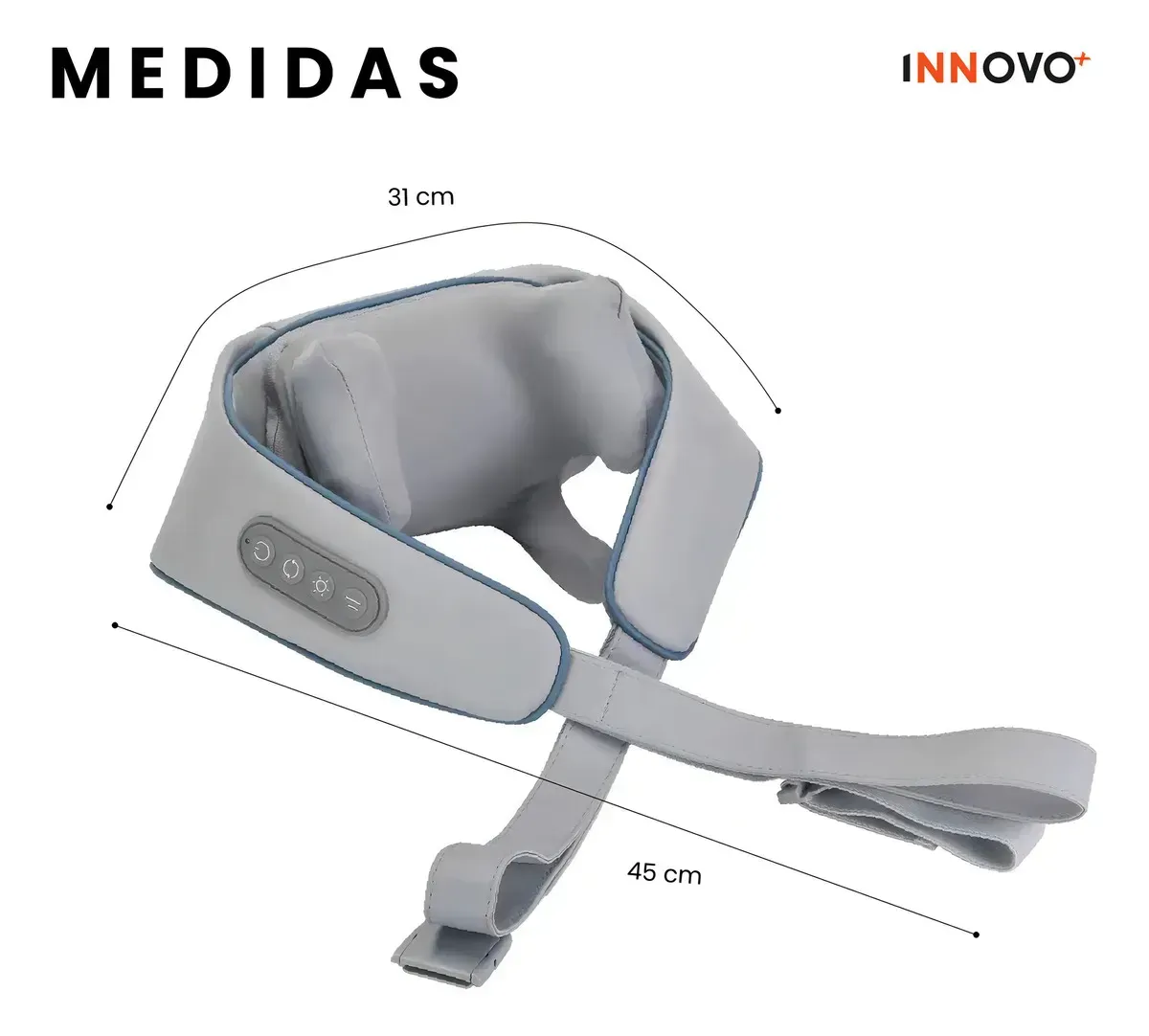 Masajeador De Cuello Antiestres Recargable Alto Confort Con Calefacción Para Cuello Espalda img #3
