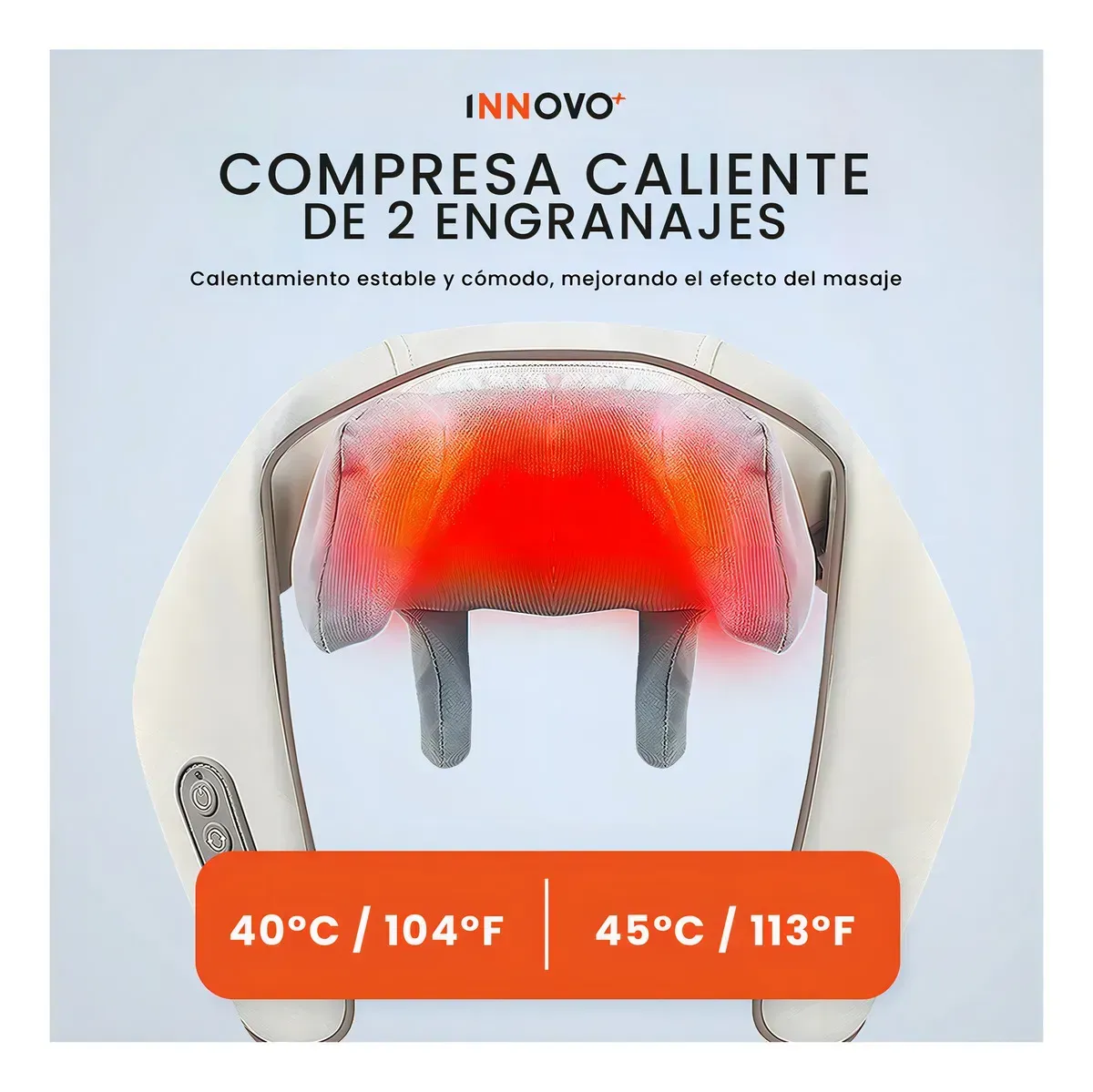 Masajeador De Cuello Antiestres Recargable Alto Confort Con Calefacción Para Cuello Espalda img #6