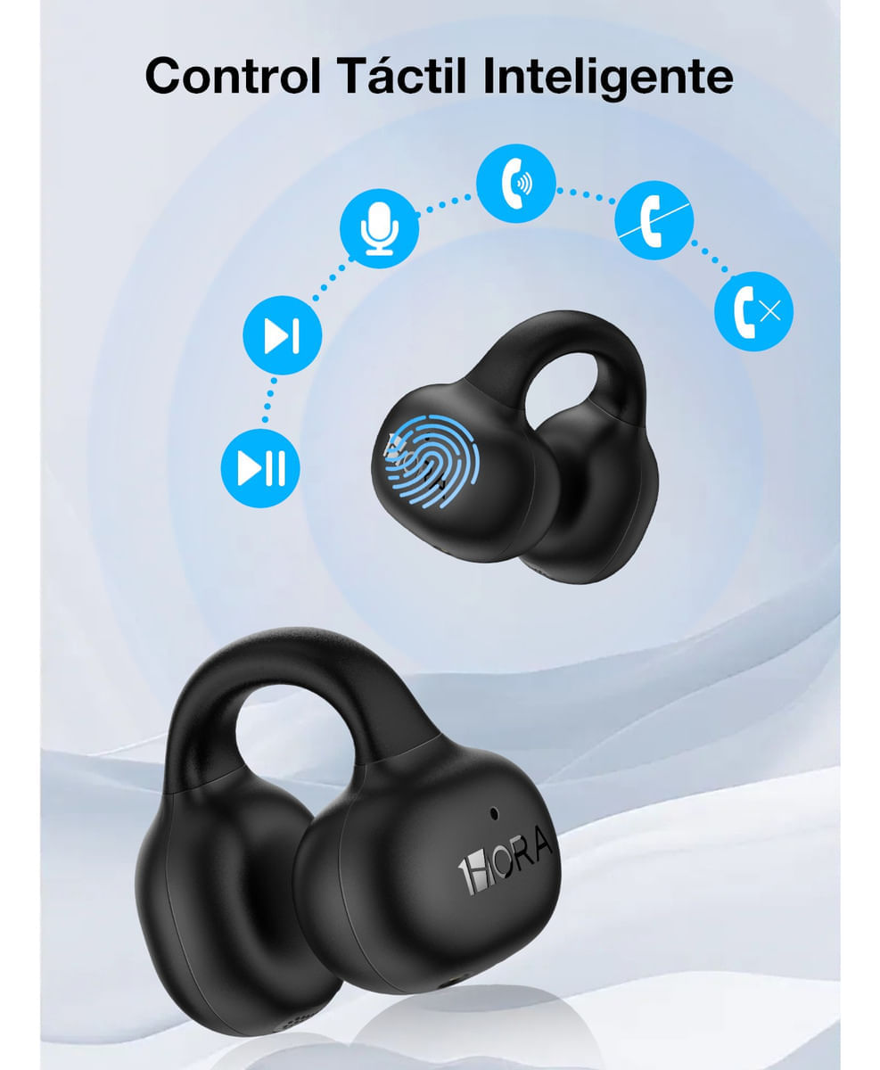 Audifonos Conducción Ósea Táctil Inteligente  Earcuff Sonido Mega Bass img #2