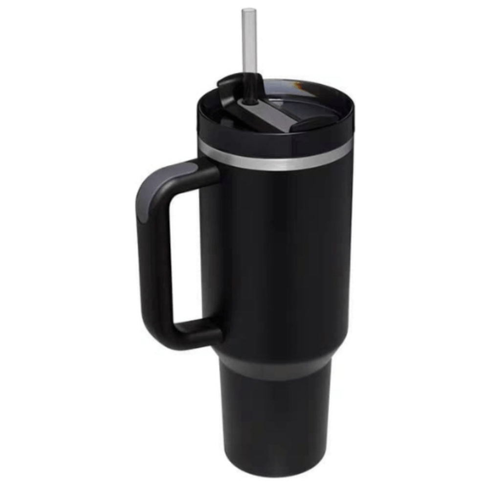 Termo Vaso Conserva Temperatura 1.2 L Acero Inoxidable Con Pitillo Negro Innovo Flask img #1