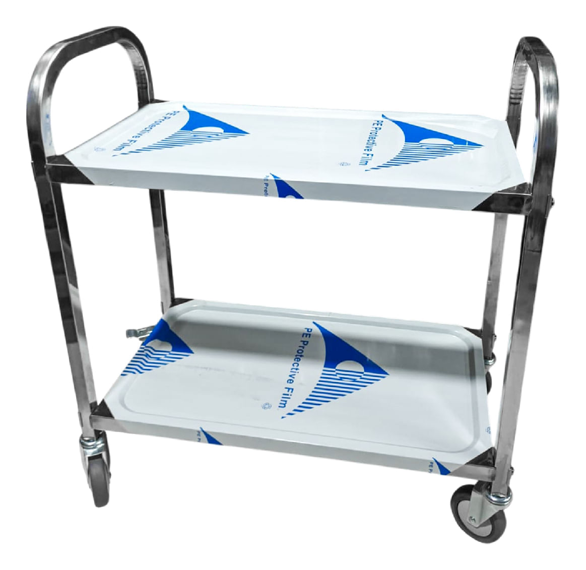 Carro Estante Organizador De Servicio 2 Niveles Acero Inoxidable Con Rodachines img #1