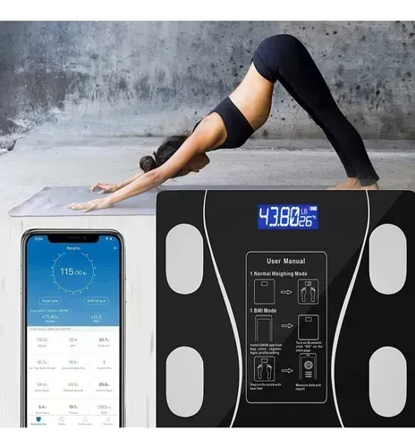 Báscula Pesa Bluetooth Recargable Digital Inteligente Smart Innovo Health img #1