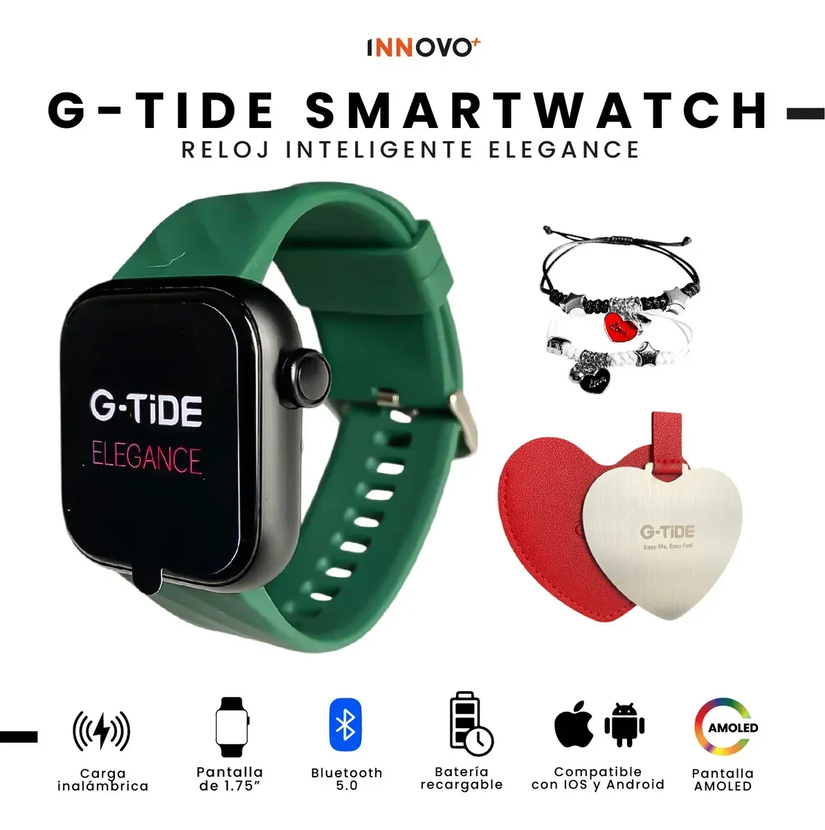 Smartwatch G-tide Amoled  Resistente Al Agua 100 Modos Deportivos img #3