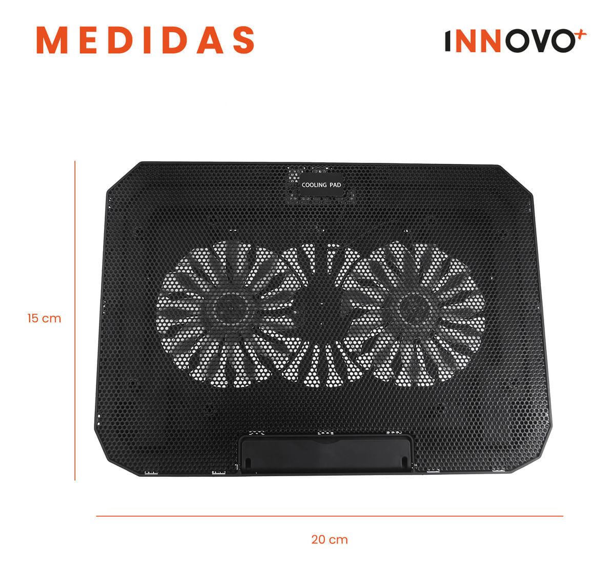 Base Refrigerante Doble Ventilador Soporte Para Computador Laptop Hasta 18'' Ajustable img #6