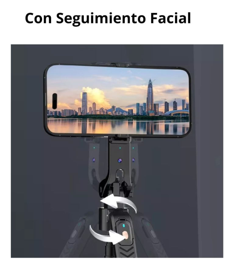 Palo Selfie Seguimiento Facial Trípode Todo En 1 Selfie Con Ia Bluetooth Con Panel De Luz Rgb img #5
