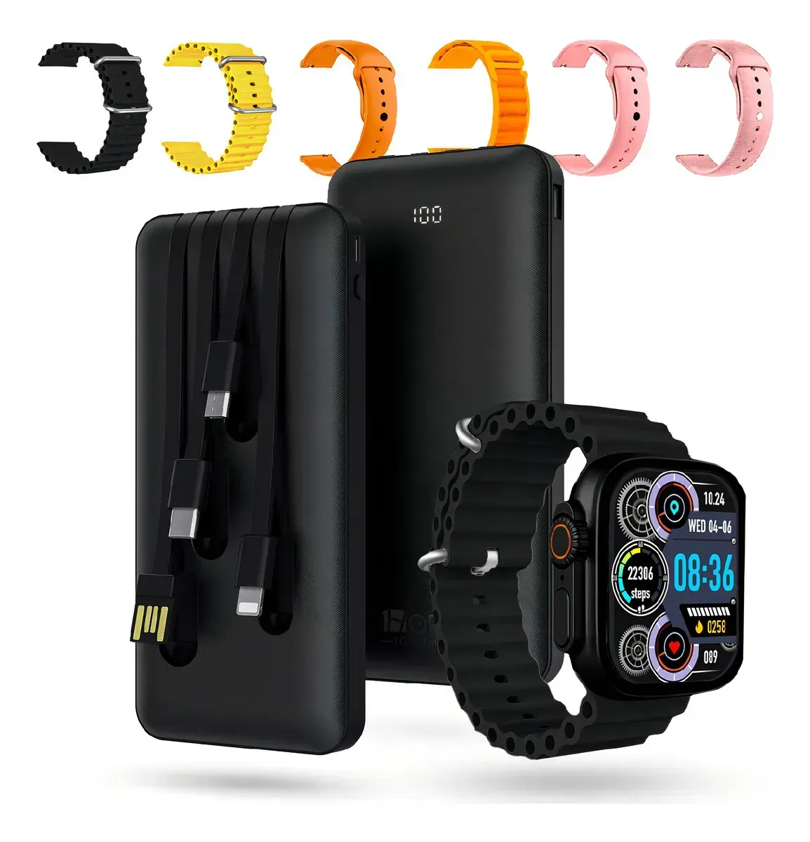 Smartwatch Deportivo Con 7 Pulsos Contesta Llamadas Con Bateria Portatil Para Celular img #1